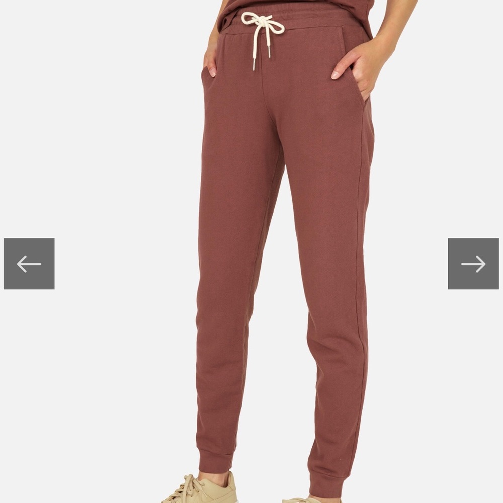 MATE the Label Plum Terry Cotton Joggers - Picture 2 of 6